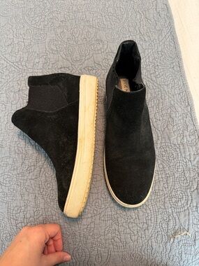 Steve Madden Black Suede Slip-On Platform Sneakers